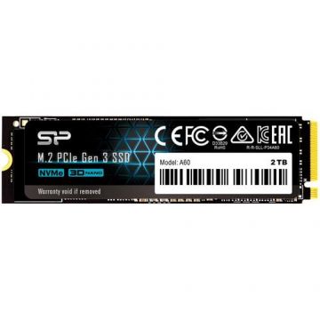 SSD Silicon Power A60, 2TB, NVMe, M.2 2280