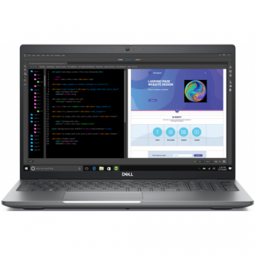 Laptop Dell Precision 3580 (Procesor Intel® Core™ i7-1360P (18M Cache, up to 5.00 GHz) 15.6inch FHD, 16GB, 512GB SSD, nVidia RTX A500 @4GB, Linux, Gri)