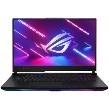 Laptop Gaming ASUS ROG Strix SCAR 17 G733PZ, Procesor AMD Ryzen™ 9 7945HX pana la 5.40 GHz, 17.3inch WQHD IPS 240Hz, 16GB DDR5, 2TB SSD, NVIDIA® GeForce RTX™ 4080 12GB GDDR6 TGP 175W, No OS, Negru