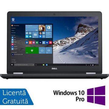 Laptop Refurbished DELL Latitude E5570, Intel Core i5-6200U 2.30GHz, 8GB DDR4, 256GB SSD, 15.6 Inch, Tastatura Numerica, Webcam + Windows 10 Pro