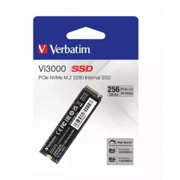 SSD Verbatim Vi3000, 256GB, PCIe Gen.3 NVMe, M.2