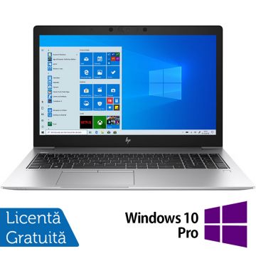 Laptop Refurbished HP EliteBook 850 G6, Intel Core i5-8265U 1.60 - 3.90GHz, 8GB DDR4, 256GB SSD, 15.6 Inch Full HD, Webcam + Windows 10 Pro