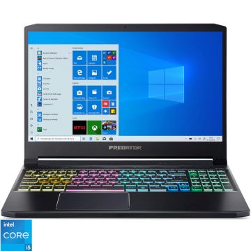 Laptop Gaming Acer Predator Triton 300 PT315-53, 15.6 inch, Full HD, 144Hz, Intel Core i5-11400H, 16GB, 1TB SSD, Nvidia GeForce RTX 3060, Windows 10 Home, Negru
