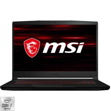 Laptop Gaming MSI GF63 Thin 10SCXR, Intel® Core™ i7-10750H, 8GB DDR4, SSD 512GB, NVIDIA GeForce GTX 1650 Ti Max-Q 4GB, Free DOS
