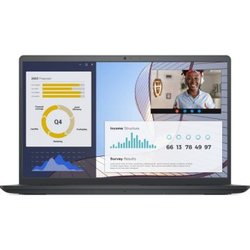 Laptop Vostro 3535 15.6 inch FHD 120Hz AMD Ryzen 7 7730U 16GB DDR4 512GB SSD FPR Windows 11 Pro 3Yr ProS Carbon Black