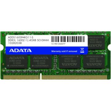 Memorie Notebook ADATA, 4GB DDR3L, 1600 MHz, CL11