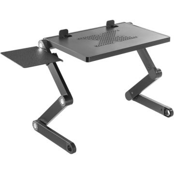 Stand laptop multifunctional A+ SLL031, Ventilat, Mouse pad, Negru