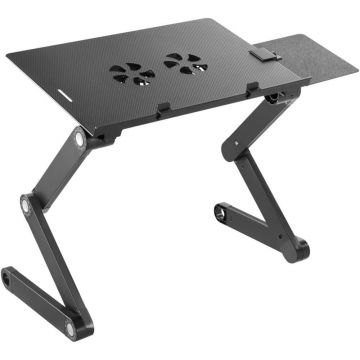 Stand laptop multifunctional A+ SLL034, Cooler, Mouse pad, Negru