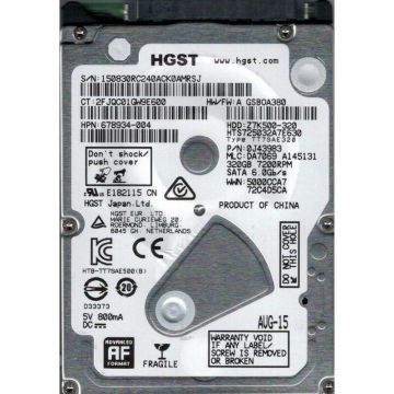 Hard disk laptop Refurbished 0J43983 Capacitate 320GB 2.5inch 7200RPM