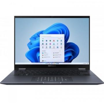 Laptop VivoBook S 14 Flip WUXGA 14 inch AMD Ryzen 5 5600H 8GB 512GB SSD Windows 11 Home Quiet Blue