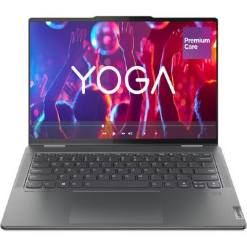 Laptop Yoga 7 Oled 14 inch AMD Ryzen 7 7735U 16GB 512GB SSD Windows 11 Home Storm Grey