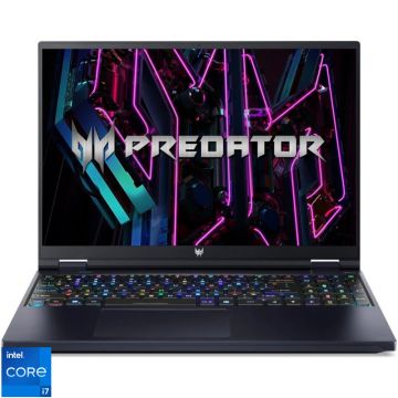 Laptop Acer Gaming 16'' Predator Helios 16 PH16-71, WQXGA IPS 240Hz, Procesor Intel® Core™ i7-13700HX (30M Cache, up to 5.00 GHz), 16GB DDR5, 1TB SSD, GeForce RTX 4070 8GB, No OS, Black