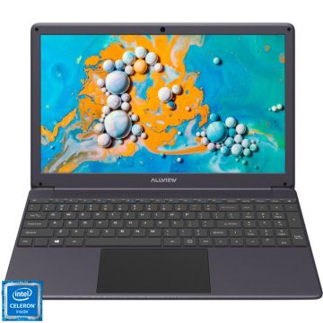 Laptop Allview 15.6'' AllBook J, FHD, Procesor Intel® Celeron® J4125 (4M Cache, up to 2.70 GHz), 8GB DDR4, 256GB SSD, GMA UHD 600, Linux, Grey