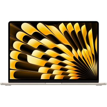 Laptop Apple 15.3'' MacBook Air 15 with Liquid Retina, Apple M2 chip (8-core CPU), 8GB, 512GB SSD, Apple M2 10-core GPU, macOS Ventura, Starlight, INT keyboard, 2023