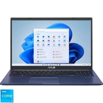 Laptop ASUS 15.6'' X515EA, FHD, Procesor Intel® Core™ i3-1115G4 (6M Cache, up to 4.10 GHz), 8GB DDR4, 256GB SSD, GMA UHD, Win 11 Home S, Peacock Blue