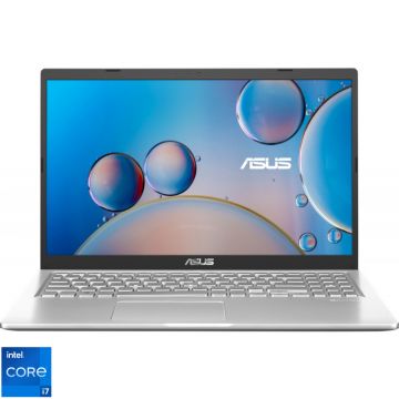 Laptop ASUS 15.6'' X515EA, FHD, Procesor Intel® Core™ i7-1165G7 (12M Cache, up to 4.70 GHz, with IPU), 8GB DDR4, 512GB SSD, Intel Iris Xe, No OS, Transparent Silver