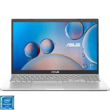 Laptop ASUS 15.6'' X515MA, FHD, Procesor Intel® Celeron® N4020 (4M Cache, up to 2.80 GHz), 8GB DDR4, 256GB SSD, GMA UHD 600, No OS, Transparent Silver