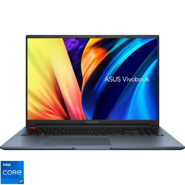 Laptop ASUS 16'' Vivobook Pro 16 K6602ZE, WUXGA 120Hz, Procesor Intel® Core™ i7-12650H (24M Cache, up to 4.70 GHz), 16GB DDR4, 1TB SSD, GeForce RTX 3050 Ti 4GB, No OS, Quiet Blue