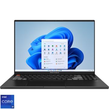 Laptop ASUS 16'' Vivobook Pro 16X OLED N7601ZW, 4K, Procesor Intel® Core™ i9-12900H (24M Cache, up to 5.00 GHz), 32GB DDR5, 1TB SSD, GeForce RTX 3070 Ti 8GB, Win 11 Pro, 0°Black