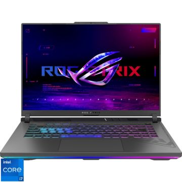 Laptop ASUS Gaming 16'' ROG Strix G16 G614JU, QHD+ 240Hz, Procesor Intel® Core™ i7-13650HX (24M Cache, up to 4.90 GHz), 16GB DDR5, 1TB SSD, GeForce RTX 4050 6GB, No OS, Eclipse Gray