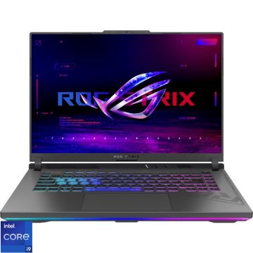 Laptop ASUS Gaming 16'' ROG Strix G16 G614JU, QHD+ 240Hz, Procesor Intel® Core™ i9-13980HX (36M Cache, up to 5.60 GHz), 16GB DDR5, 1TB SSD, GeForce RTX 4050 6GB, No OS, Eclipse Gray, 3Yr