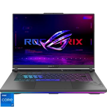 Laptop ASUS Gaming 16'' ROG Strix G16 G614JV, QHD+ 240Hz, Procesor Intel® Core™ i7-13650HX (24M Cache, up to 4.90 GHz), 16GB DDR5, 512GB SSD, GeForce RTX 4060 8GB, No OS, Eclipse Gray, 3Yr