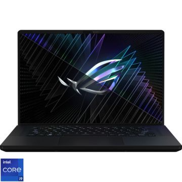 Laptop ASUS Gaming 16'' ROG Zephyrus M16 GU604VY, QHD+ Mini LED 240Hz G-Sync, Procesor Intel® Core™ i9-13900H (24M Cache, up to 5.40 GHz), 32GB DDR5, 2TB SSD, GeForce RTX 4090 16GB, Win 11 Pro, Off Black AniMe Matrix