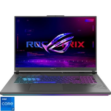 Laptop ASUS Gaming 18'' ROG Strix G18 G814JU, FHD+ 165Hz, Procesor Intel® Core™ i7-13650HX (24M Cache, up to 4.90 GHz), 16GB DDR5, 1TB SSD, GeForce RTX 4050 6GB, No OS, Eclipse Gray