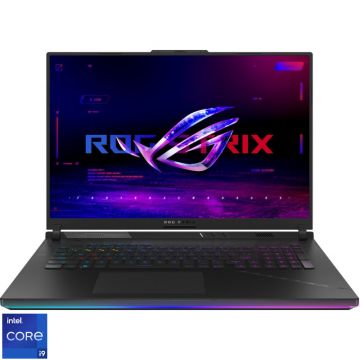 Laptop ASUS Gaming 18'' ROG Strix SCAR 18 G834JZ, QHD+ 240Hz G-Sync, Procesor Intel® Core™ i9-13980HX (36M Cache, up to 5.60 GHz), 64GB DDR5, 2x 1TB SSD, GeForce RTX 4080 12GB, No OS, Black, 3Yr