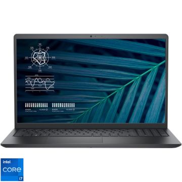 Laptop DELL 15.6'' Vostro 3510 (seria 3000), FHD, Procesor Intel® Core™ i7-1165G7 (12M Cache, up to 4.7 GHz), 16GB DDR4, 512GB SSD, Intel Iris Xe, Linux, Carbon Black, 3Yr ProSupport