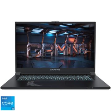 Laptop GIGABYTE Gaming 17.3'' G7 KF, FHD 144Hz, Procesor Intel® Core™ i5-12500H (18M Cache, up to 4.50 GHz), 16GB DDR4, 512GB SSD, GeForce RTX 4060 8GB, Free DOS, Black