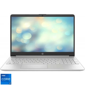 Laptop HP 15.6'' 15s-fq2031nq, FHD IPS, Procesor Intel® Core™ i7-1165G7 (12M Cache, up to 4.70 GHz, with IPU), 16GB DDR4, 512GB SSD, Intel Iris Xe, Free DOS, Silver