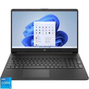 Laptop HP 15.6'' 15s-fq4014nq, FHD IPS, Procesor Intel® Core™ i5-1155G7 (8M Cache, up to 4.50 GHz), 8GB DDR4, 512GB SSD, Intel Iris Xe, Win 11 Home, Jet Black