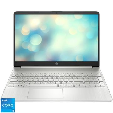 Laptop HP 15.6'' 15s-fq5026nq, FHD, Procesor Intel® Core™ i5-1235U (12M Cache, up to 4.40 GHz, with IPU), 16GB DDR4, 512GB SSD, Intel Iris Xe, Free DOS, Silver