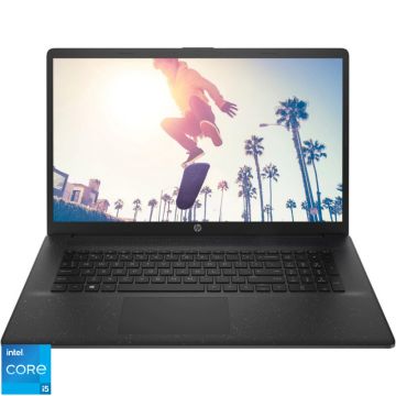 Laptop HP 17.3'' 17-cn0029nq, FHD IPS, Procesor Intel® Core™ i5-1135G7 (8M Cache, up to 4.20 GHz), 8GB DDR4, 512GB SSD, Intel Iris Xe, Free DOS, Jet Black