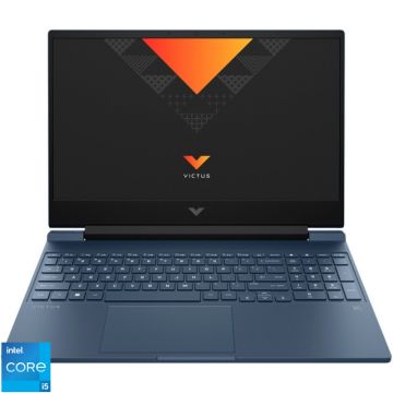 Laptop HP Gaming 15.6'' Victus 15-fa0015nq, FHD, Procesor Intel® Core™ i5-12500H (18M Cache, up to 4.50 GHz), 16GB DDR4, 512GB SSD, GeForce RTX 3050 4GB, Free DOS, Performance Blue