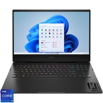 Laptop HP Gaming 16.1'' OMEN 16-k0000nq, QHD IPS 165Hz, Procesor Intel® Core™ i9-12900H (24M Cache, up to 5.00 GHz), 16GB DDR5, 2TB SSD, GeForce RTX 3070 Ti 8GB, Win 11 Home, Shadow Black