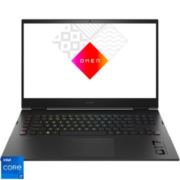 Laptop HP Gaming 17.3'' OMEN 17-ck2007nq, QHD IPS 165Hz, Procesor Intel® Core™ i7-13700HX (30M Cache, up to 5.00 GHz), 16GB DDR5, 512GB SSD, GeForce RTX 4080 12GB, Free DOS, Shadow Black