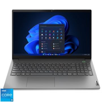 Laptop Lenovo 15.6'' ThinkBook 15 G4 IAP, FHD IPS, Procesor Intel® Core™ i5-1235U (12M Cache, up to 4.40 GHz, with IPU), 16GB DDR4, 512GB SSD, Intel Iris Xe, Win 11 Pro, Mineral Gray