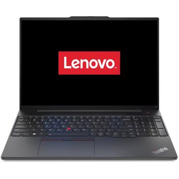 Laptop Lenovo 16'' ThinkPad E16 Gen 1, WUXGA IPS, Procesor AMD Ryzen™ 5 7530U (16M Cache, up to 4.5 GHz), 16GB DDR4, 512GB SSD, Radeon, No OS, Graphite Black