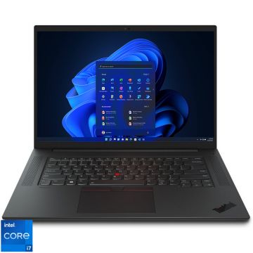 Laptop Lenovo 16'' ThinkPad P1 Gen 5, WQXGA IPS 165Hz, Procesor Intel® Core™ i7-12800H (24M Cache, up to 4.80 GHz), 16GB DDR5, 512GB SSD, GeForce RTX 3070 Ti 8GB, Win 11 DG Win 10 Pro, Black