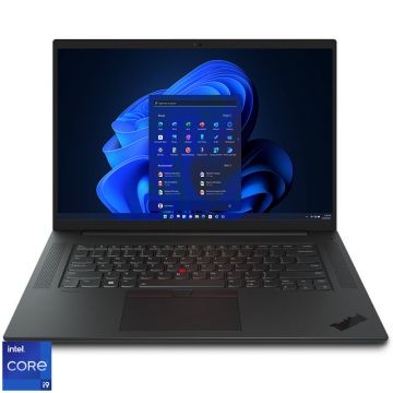 Laptop Lenovo 16'' ThinkPad P1 Gen 5, WQXGA IPS 165Hz, Procesor Intel® Core™ i9-12900H (24M Cache, up to 5.00 GHz), 16GB DDR5, 512GB SSD, RTX A5500 16GB, Win 11 DG Win 10 Pro, Black