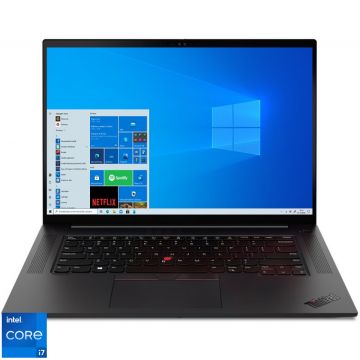 Laptop Lenovo 16'' ThinkPad X1 Extreme Gen 4, WQUXGA IPS, Procesor Intel® Core™ i7-11850H (24M Cache, up to 4.80 GHz), 32GB DDR4, 1TB SSD, GeForce RTX 3070 8GB, Win 10 Pro, Black Weave