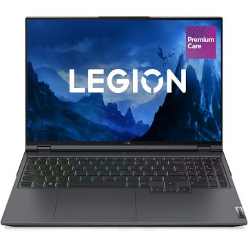Laptop Lenovo Gaming 16'' Legion 5 Pro 16ARH7H, WQXGA IPS 165Hz G-Sync, Procesor AMD Ryzen™ 7 6800H (16M Cache, up to 4.7 GHz), 16GB DDR5, 512GB SSD, GeForce RTX 3070 Ti 8GB, No OS, Storm Grey, 3Yr Onsite Premium Care