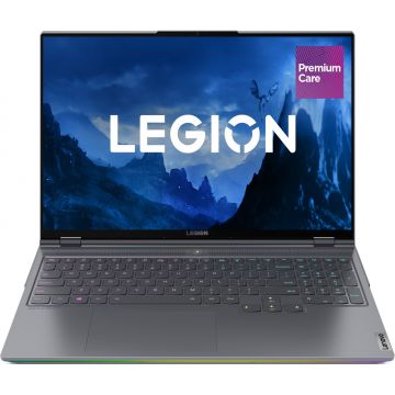 Laptop Lenovo Gaming 16'' Legion 7 16ACHg6, WQXGA IPS 165Hz G-Sync, Procesor AMD Ryzen™ 7 5800H (16M Cache, up to 4.4 GHz), 16GB DDR4, 1TB SSD, GeForce RTX 3080 16GB, No OS, Storm Grey, 3Yr Onsite Premium Care