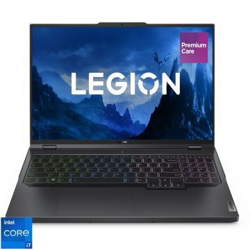 Laptop Lenovo Gaming 16'' Legion Pro 5 16IRX8, WQXGA IPS 240Hz G-Sync, Procesor Intel® Core™ i7-13700HX (30M Cache, up to 5.00 GHz), 16GB DDR5, 512GB SSD, GeForce RTX 4070 8GB, No OS, Onyx Grey, 3Yr Onsite Premium Care