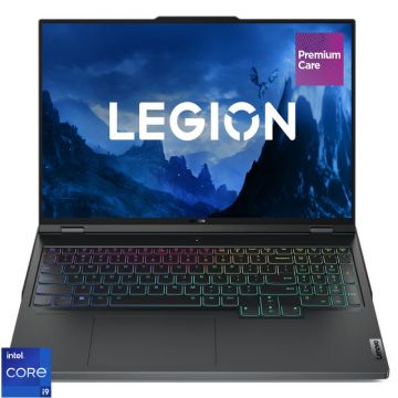 Laptop Lenovo Gaming 16'' Legion Pro 7 16IRX8H, WQXGA IPS 240Hz G-Sync, Procesor Intel® Core™ i9-13900HX (36M Cache, up to 5.40 GHz), 32GB DDR5, 1TB SSD, GeForce RTX 4080 12GB, No OS, Onyx Grey, 3Yr Onsite Premium Care