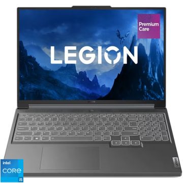 Laptop Lenovo Gaming 16'' Legion Slim 5 16IRH8, WQXGA 165Hz G-Sync, Procesor Intel® Core™ i5-13500H (18M Cache, up to 4.70 GHz), 16GB DDR5, 512GB SSD, GeForce RTX 4060 8GB, No OS, Storm Grey, 3Yr Onsite Premium Care