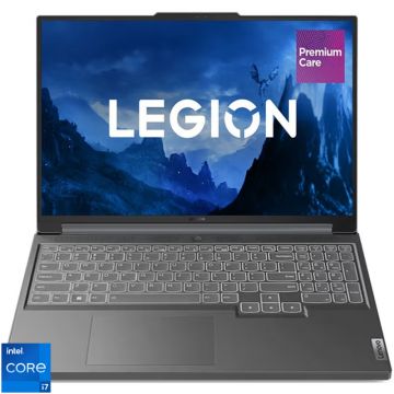 Laptop Lenovo Gaming 16'' Legion Slim 5 16IRH8, WQXGA 165Hz G-Sync, Procesor Intel® Core™ i7-13700H (24M Cache, up to 5.00 GHz), 16GB DDR5, 512GB SSD, GeForce RTX 4070 8GB, No OS, Storm Grey, 3Yr Onsite Premium Care