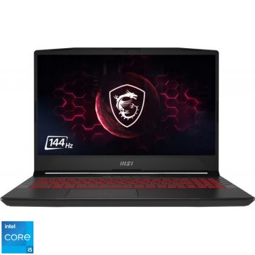 Laptop MSI Gaming 15.6'' Pulse GL66 12UEK, QHD 165Hz, Procesor Intel® Core™ i5-12500H (18M Cache, up to 4.50 GHz), 16GB DDR4, 512GB SSD, GeForce RTX 3060 6GB, Free DOS, Titanium Gray